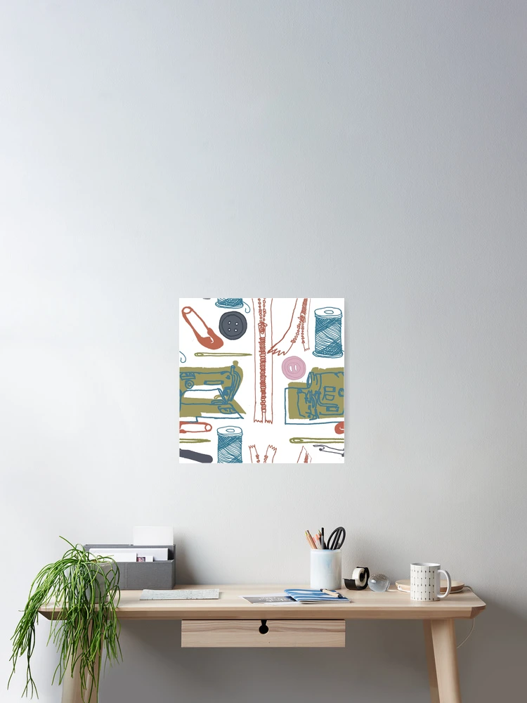 Thumbnail 2 of 3, Poster, Sewing Tools designed and sold by RubyPrintDesign.