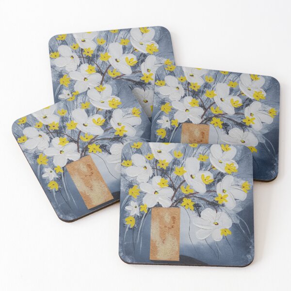 Item preview, Abstract White and Yellow Flowers designed and sold by Rob McCullough.