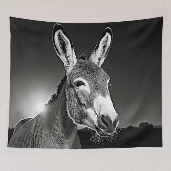Item preview, Silhouetted Serenade: Donkey in the Moonlight designed and sold by Brendon987.