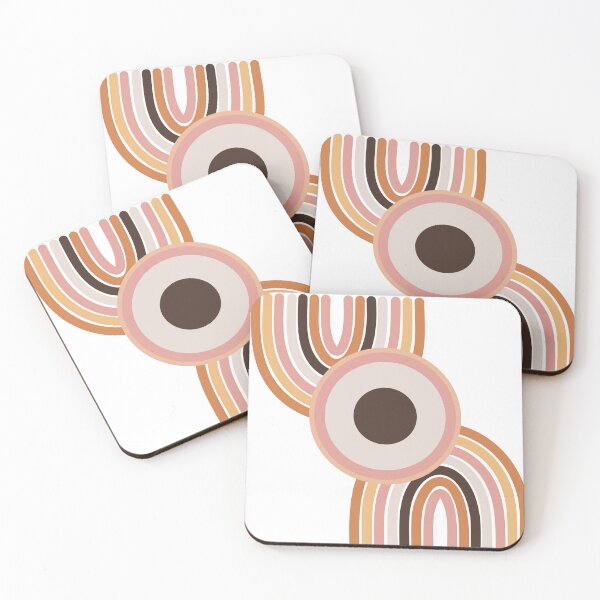 Item preview, Boho Minimalist Rainbow Circle Mod Art design in Neutral designed and sold by PaperViewStore.