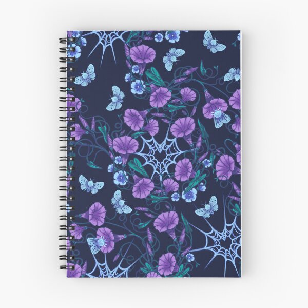 Item preview, Purple flowers and moths designed and sold by liiafis.