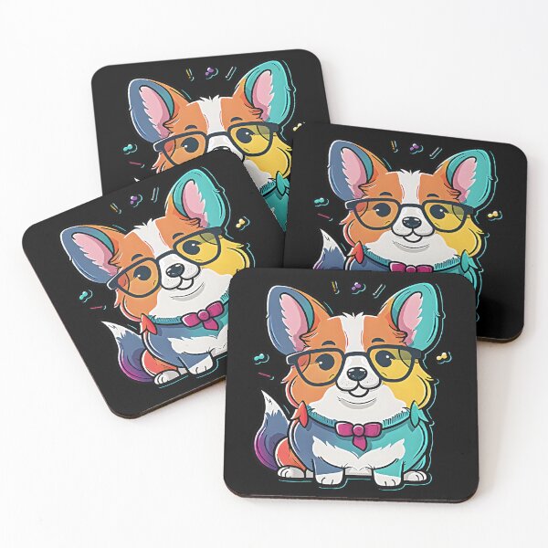 Item preview, Colorful Kawaii Corgi Nerd designed and sold by Leonardo Palumbo.