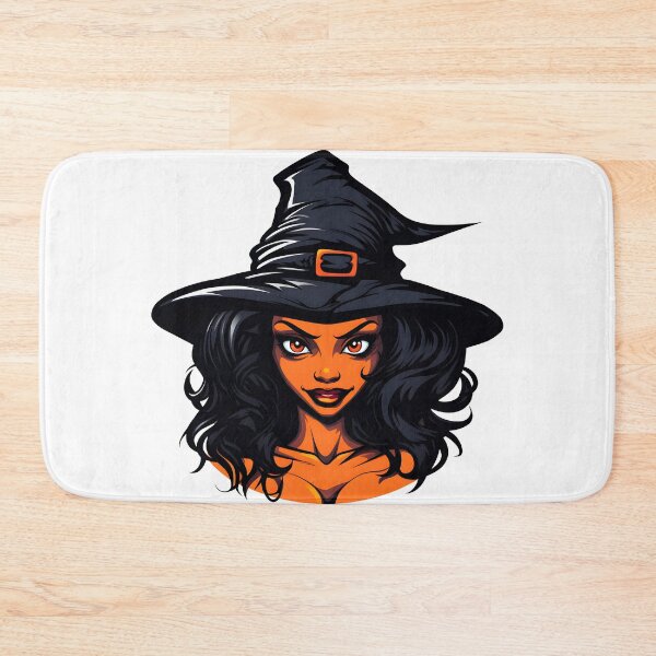 Item preview, Celebrating Black Woman Magic: Cute Halloween-Themed Witch with Hat designed and sold by Studio-Mind.