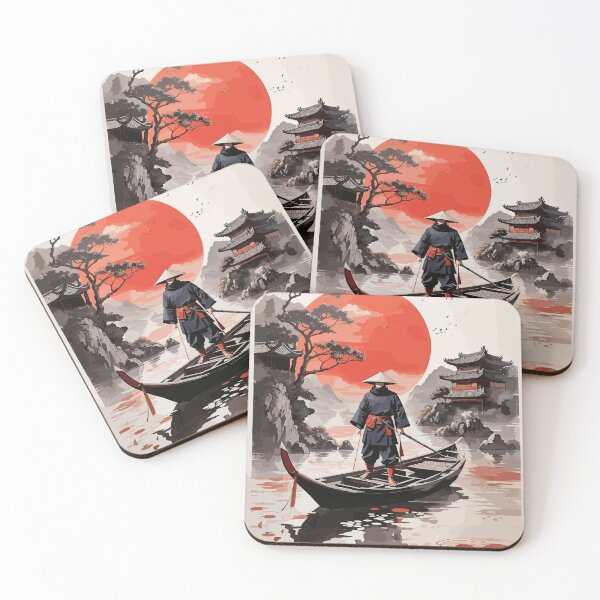Item preview, samurai in canoe designed and sold by Lion-ZG21.