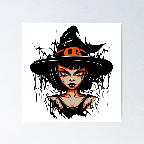 Item preview, Celebrating Black Woman Magic: Cute Halloween-Themed Witch with Hat designed and sold by Studio-Mind.