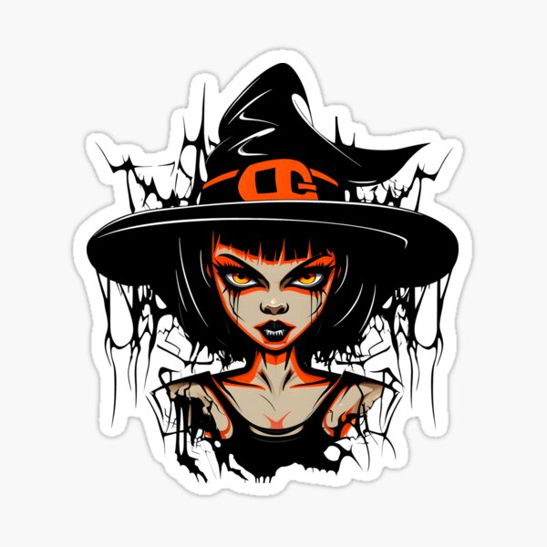 Item preview, Celebrating Black Woman Magic: Cute Halloween-Themed Witch with Hat designed and sold by Studio-Mind.