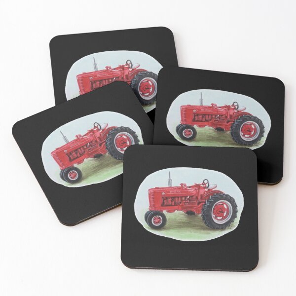 Item preview, Farmall Tractor (black background) designed and sold by SandraWarmerdam.