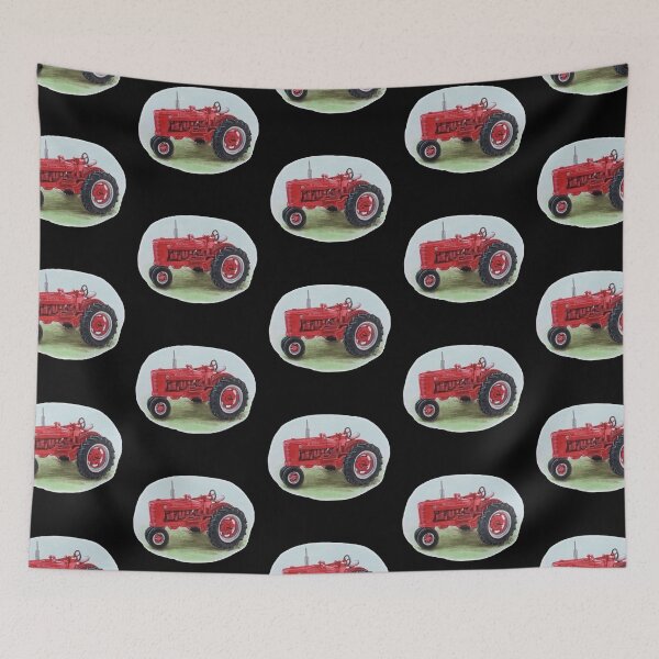 Item preview, Farmall Tractor (black background) designed and sold by SandraWarmerdam.