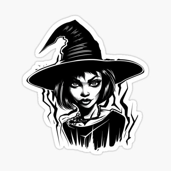Item preview, Celebrating Black Woman Magic: Cute Halloween-Themed Witch with Hat designed and sold by Studio-Mind.
