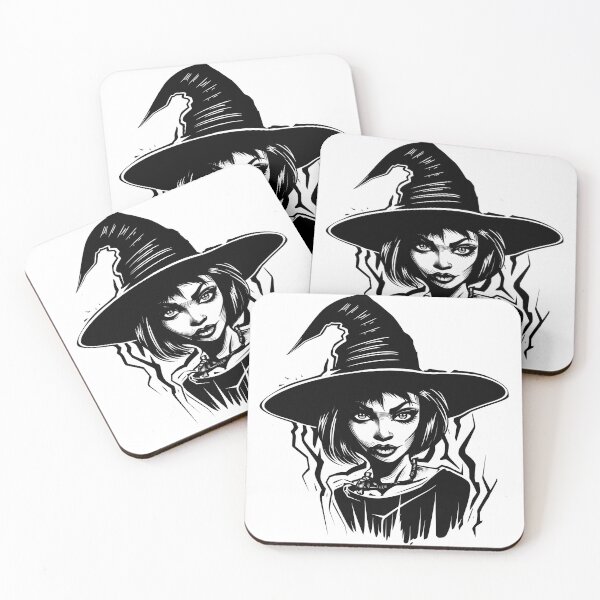Item preview, Celebrating Black Woman Magic: Cute Halloween-Themed Witch with Hat designed and sold by Studio-Mind.