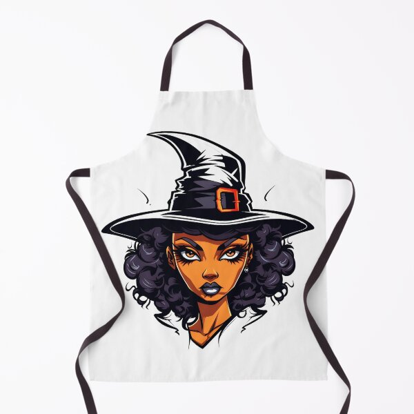 Item preview, Celebrating Black Woman Magic: Cute Halloween-Themed Witch with Hat designed and sold by Studio-Mind.