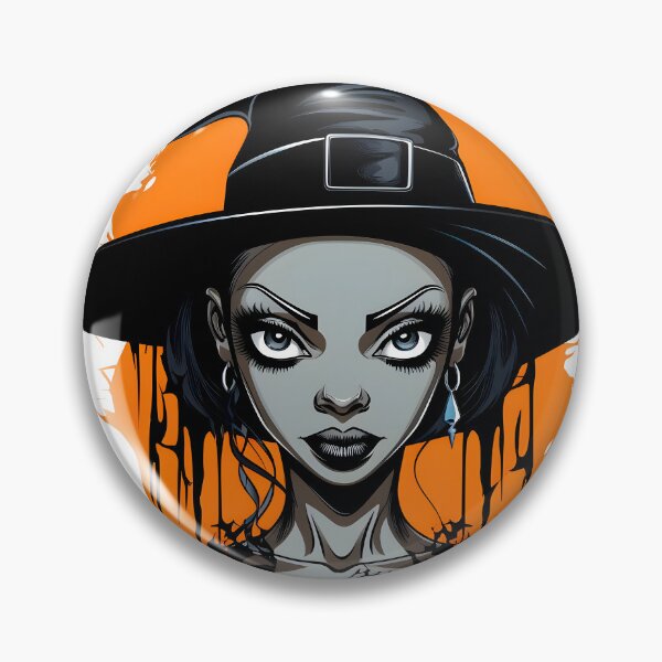 Item preview, Celebrating Black Woman Magic: Cute Halloween-Themed Witch with Hat designed and sold by Studio-Mind.
