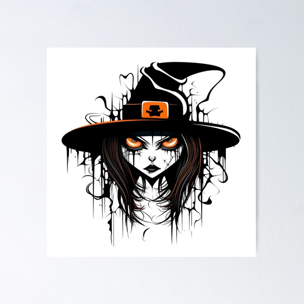 Item preview, Celebrating Black Woman Magic: Cute Halloween-Themed Witch with Hat designed and sold by Studio-Mind.