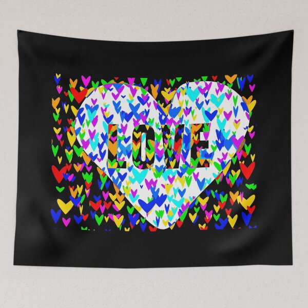Item preview, multicolored hearts designed and sold by studio468.