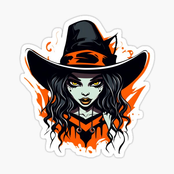 Item preview, Celebrating Black Woman Magic: Cute Halloween-Themed Witch with Hat designed and sold by Studio-Mind.