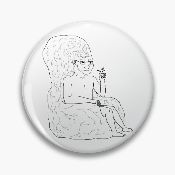 Item preview, Big Brain Wojak Meme designed and sold by tttatia.