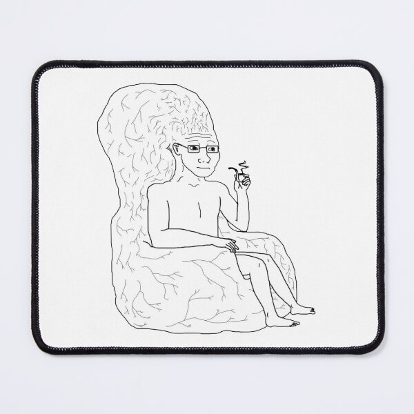 Item preview, Big Brain Wojak Meme designed and sold by tttatia.