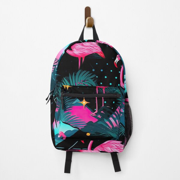 Item preview, 80s and 90s Retro Miami Synthwave Flamingo Pattern designed and sold by AeonAcademy.