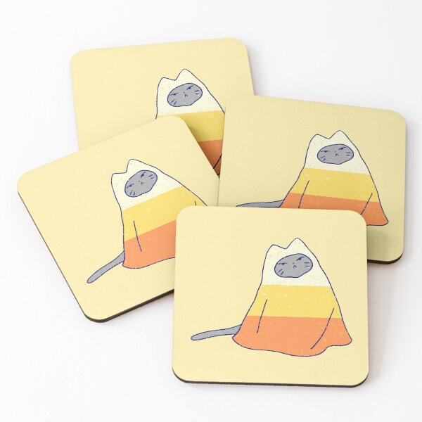 Item preview, Candy Corn Ghost Cat designed and sold by littlecornershop.