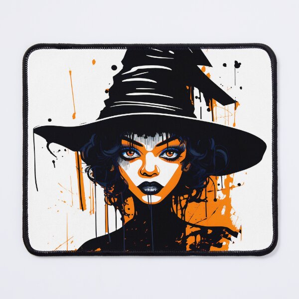 Item preview, Celebrating Black Woman Magic: Cute Halloween-Themed Witch with Hat designed and sold by Studio-Mind.