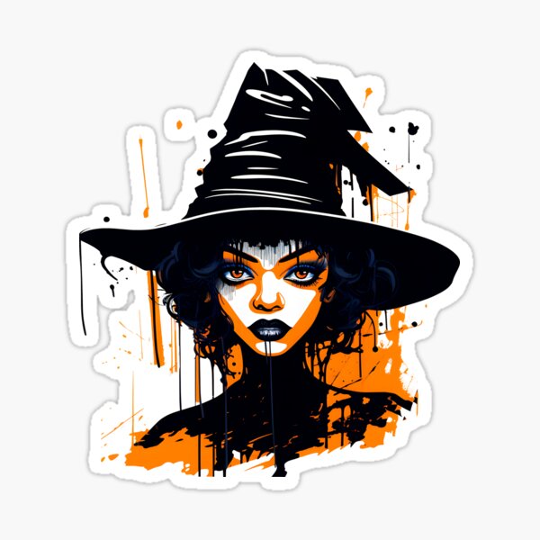 Item preview, Celebrating Black Woman Magic: Cute Halloween-Themed Witch with Hat designed and sold by Studio-Mind.