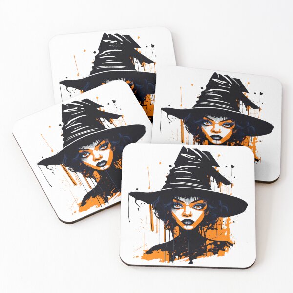 Item preview, Celebrating Black Woman Magic: Cute Halloween-Themed Witch with Hat designed and sold by Studio-Mind.