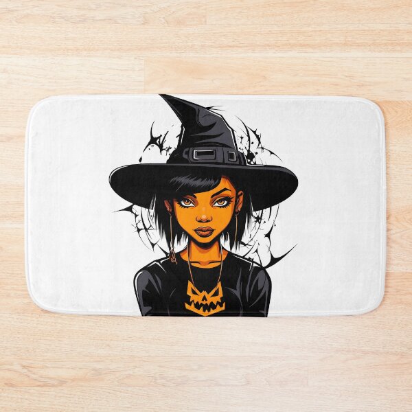 Item preview, Celebrating Black Woman Magic: Cute Halloween-Themed Witch with Hat designed and sold by Studio-Mind.