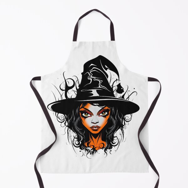 Item preview, Celebrating Black Woman Magic: Cute Halloween-Themed Witch with Hat designed and sold by Studio-Mind.