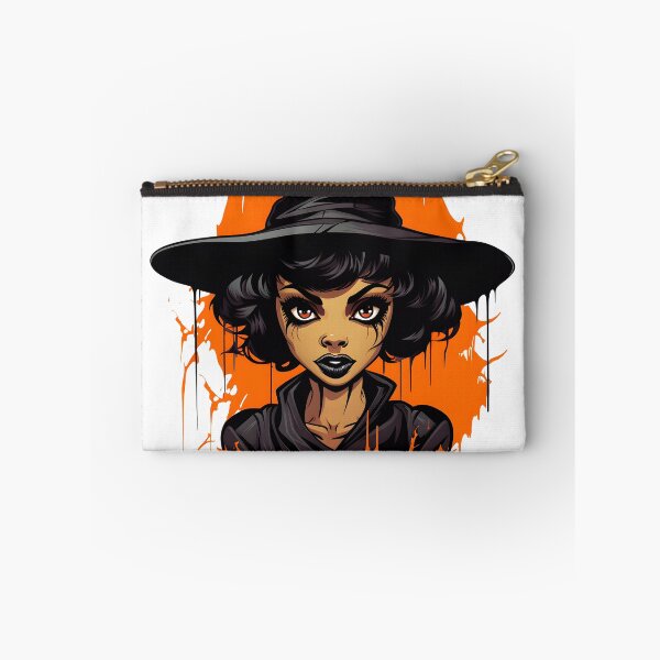 Item preview, Celebrating Black Woman Magic: Cute Halloween-Themed Witch with Hat designed and sold by Studio-Mind.