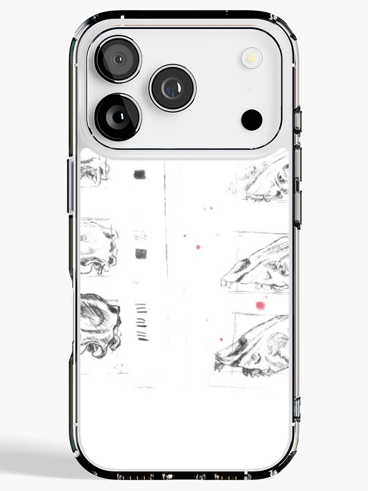 Thumbnail 1 of 5, iPhone Case, Skull study designed and sold by Riley-Racoon.
