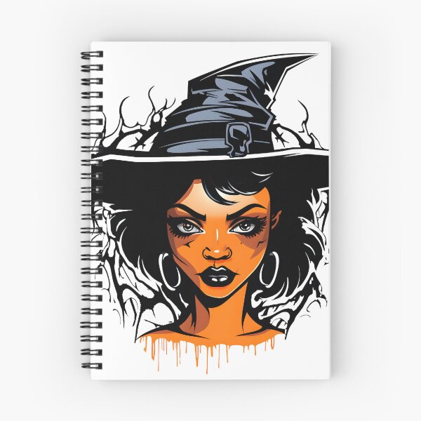 Item preview, Celebrating Black Woman Magic: Cute Halloween-Themed Witch with Hat designed and sold by Studio-Mind.