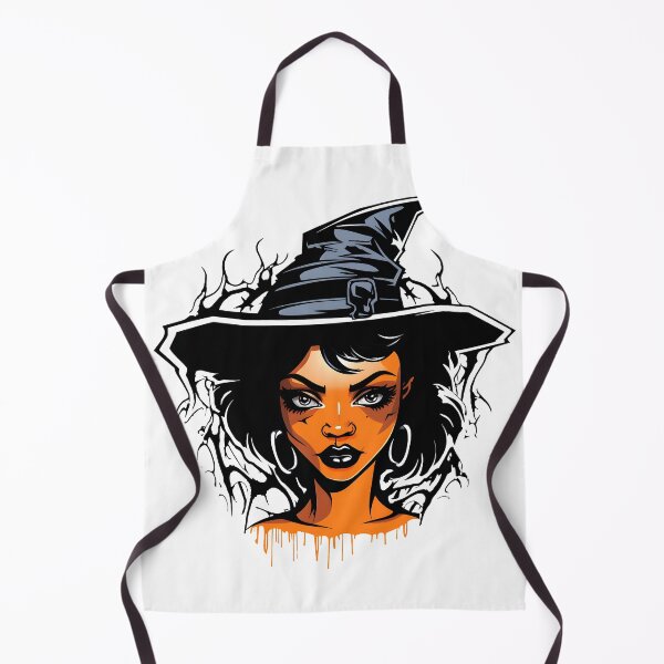 Item preview, Celebrating Black Woman Magic: Cute Halloween-Themed Witch with Hat designed and sold by Studio-Mind.