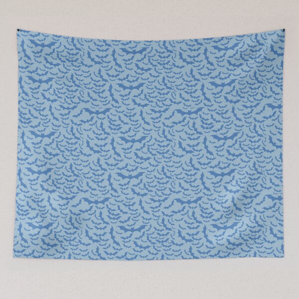 Item preview, bats blue on blue designed and sold by frauenbrauen.