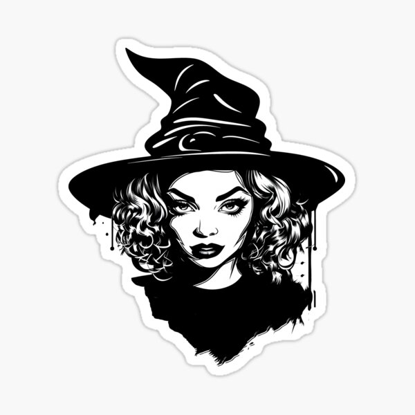 Item preview, Celebrating Black Woman Magic: Cute Halloween-Themed Witch with Hat designed and sold by Studio-Mind.