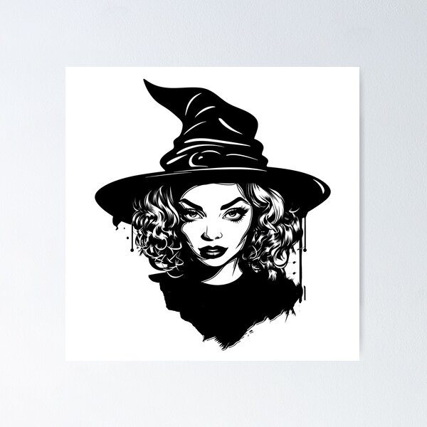 Item preview, Celebrating Black Woman Magic: Cute Halloween-Themed Witch with Hat designed and sold by Studio-Mind.