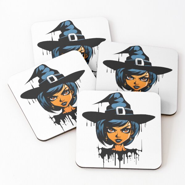 Item preview, Celebrating Black Woman Magic: Cute Halloween-Themed Witch with Hat designed and sold by Studio-Mind.