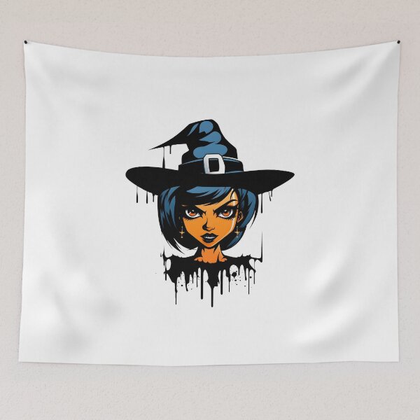 Item preview, Celebrating Black Woman Magic: Cute Halloween-Themed Witch with Hat designed and sold by Studio-Mind.