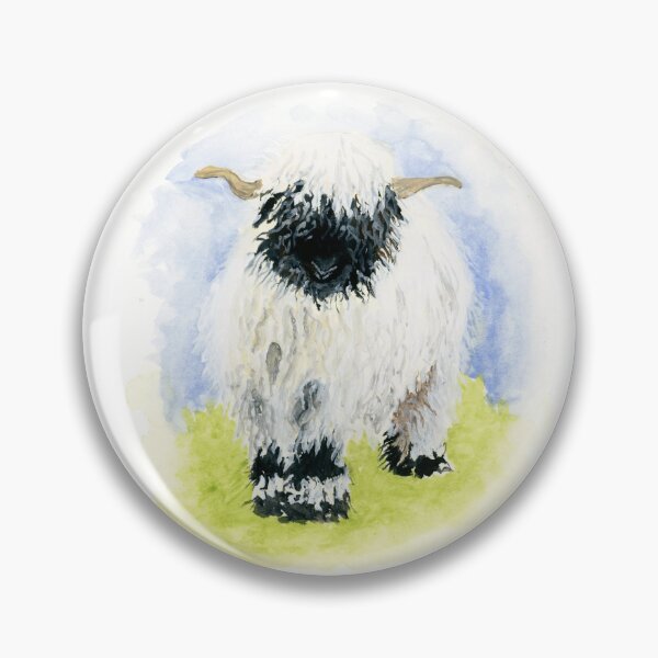 Item preview, Valais Blacknose Sheep Watercolor Painting designed and sold by Mary Nitz.