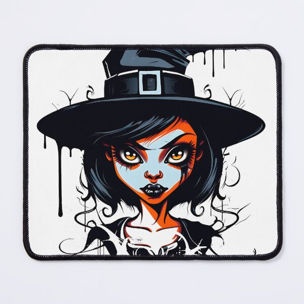 Item preview, Celebrating Black Woman Magic: Cute Halloween-Themed Witch with Hat designed and sold by Studio-Mind.