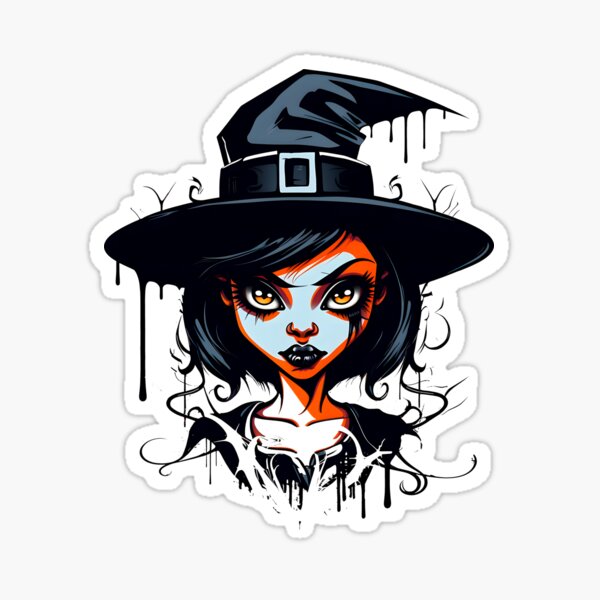 Item preview, Celebrating Black Woman Magic: Cute Halloween-Themed Witch with Hat designed and sold by Studio-Mind.