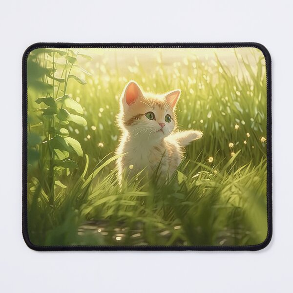 Item preview, kitten in a field designed and sold by SparkHiveDesign.