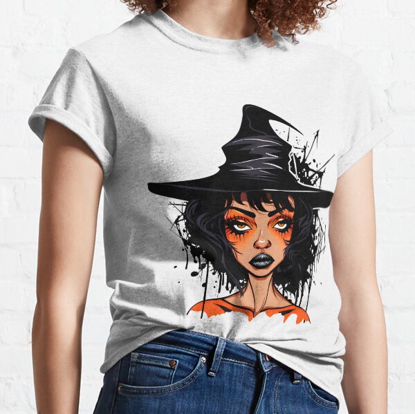 Item preview, Celebrating Black Woman Magic: Cute Halloween-Themed Witch with Hat designed and sold by Studio-Mind.