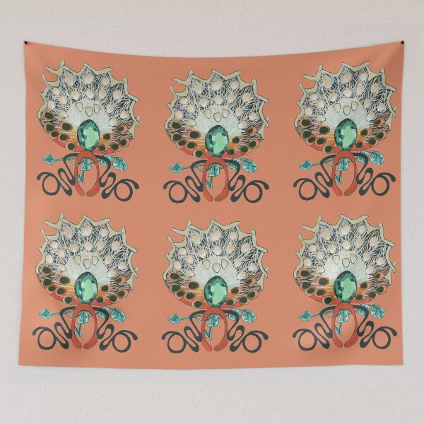 Item preview, Peacock design with leaves and filigree designed and sold by KnowingWonder.