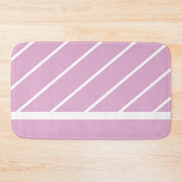 Item preview, White Minimal Modern Diagonal Stripe Pattern Fondant Pink 147-70-20 e2aed2 2024 Trending Shades designed and sold by ColorOfTheYears.