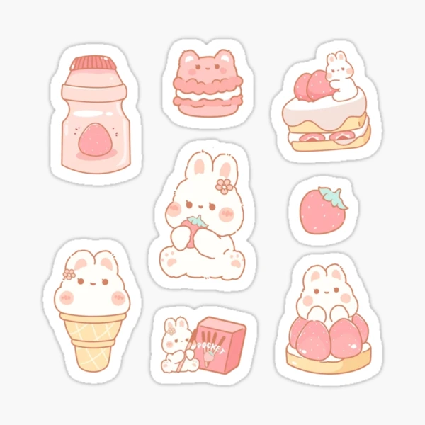 Fast Food Stickers Sticker for Sale by kawaiistudio