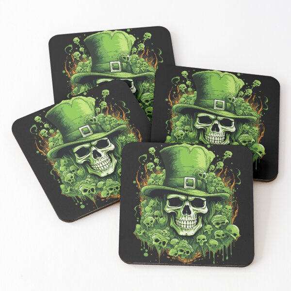 Item preview, St Patrick's Day skull designed and sold by drizzd.