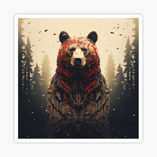 Great Grizzly Bear Sticker