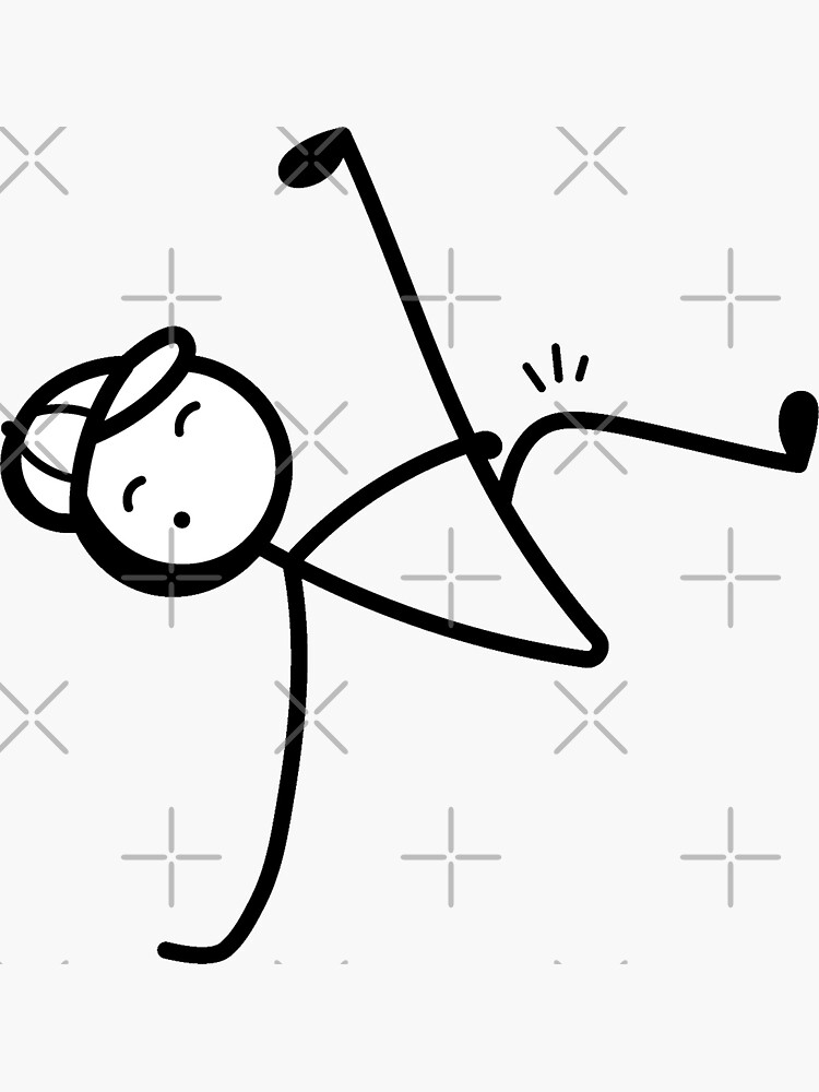 Funny Stick Figure Breakdancing Sticker for Sale by ImprintMade