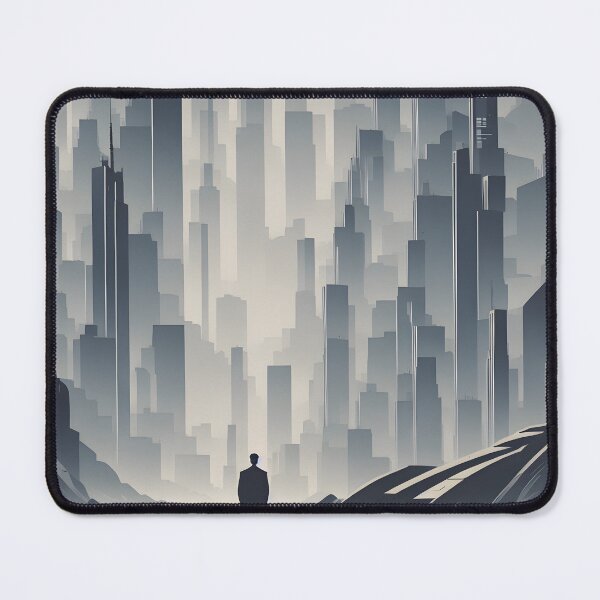 Item preview, Minimalist Sci-Fi Dystopia gray tones designed and sold by MoxieVibe.