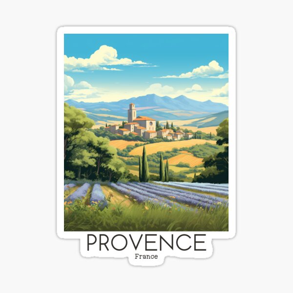 Item preview, A Vintage Travel Illustration of Provence - France designed and sold by GoodOldVintage.